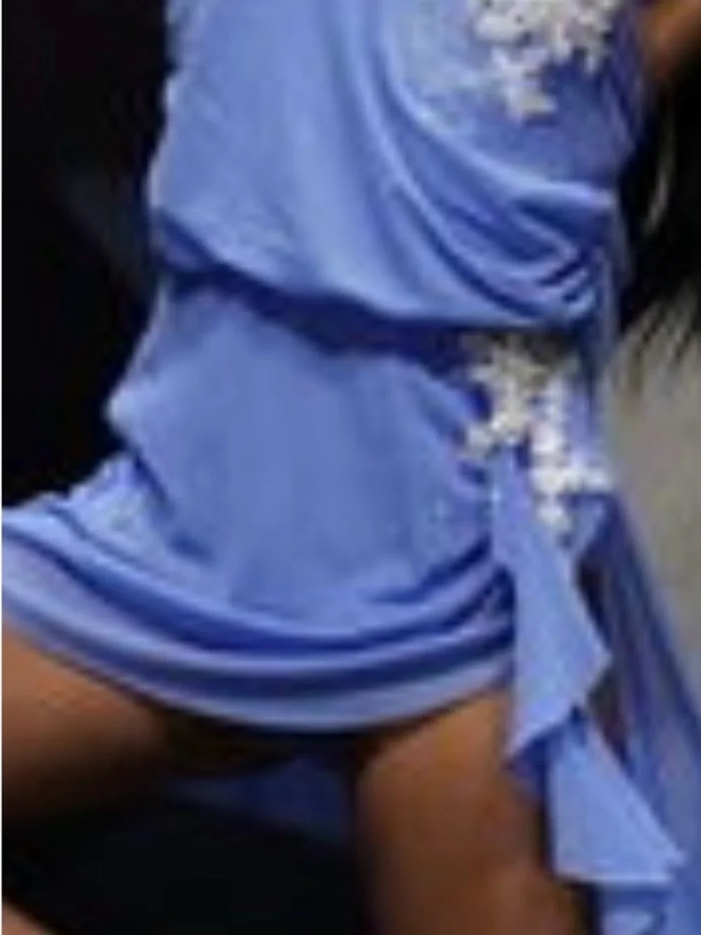 Blue  Beaded Custom Dance Costume